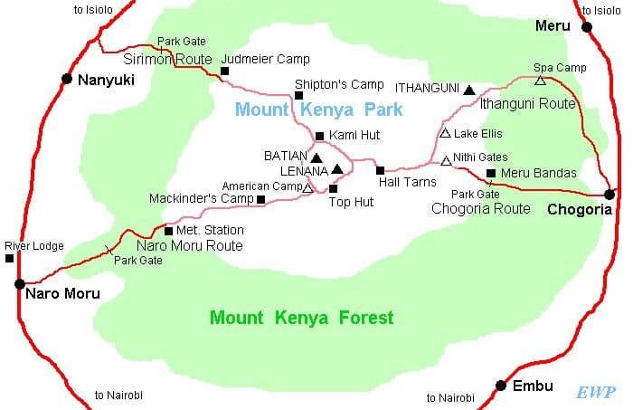 5 Days Mount Kenya Trek – Sirimon Up, Chogoria Down